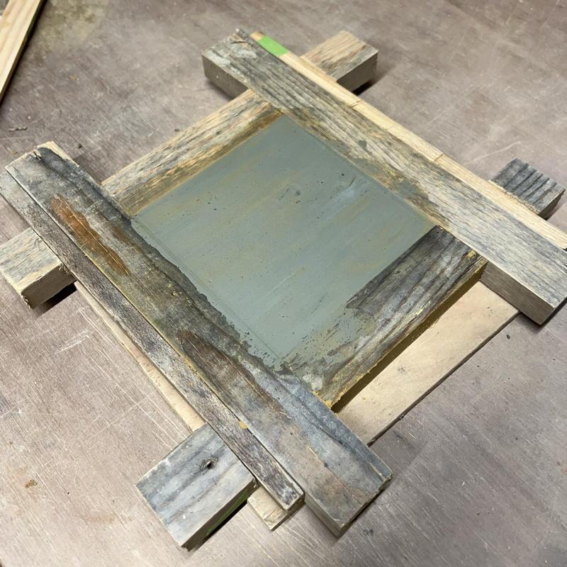 smoothed tile in mould