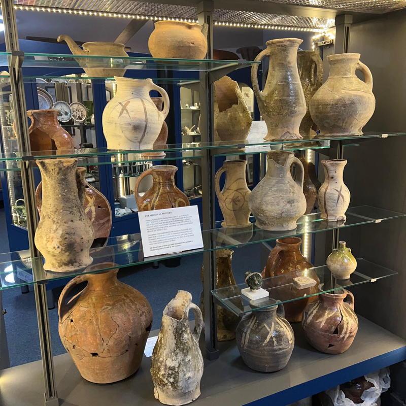Medieval pottery in Rye Museum